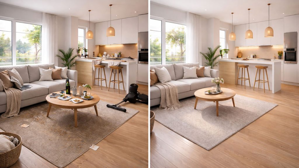 antes-despues-limpieza-integral-apartamento-salon-cocina